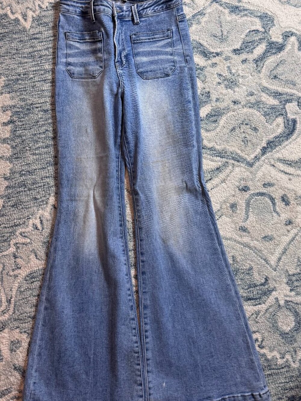 Risen TALL Patch Pocket Flare Jeans 34" inseam 7/28